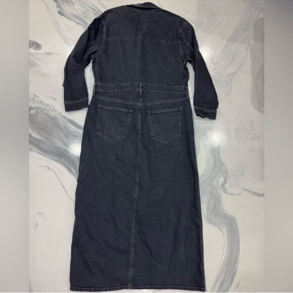 Universal Thread Long Sleeve Denim Maxi Dress - Black Was Size 4 NWT - Picture 7 of 8